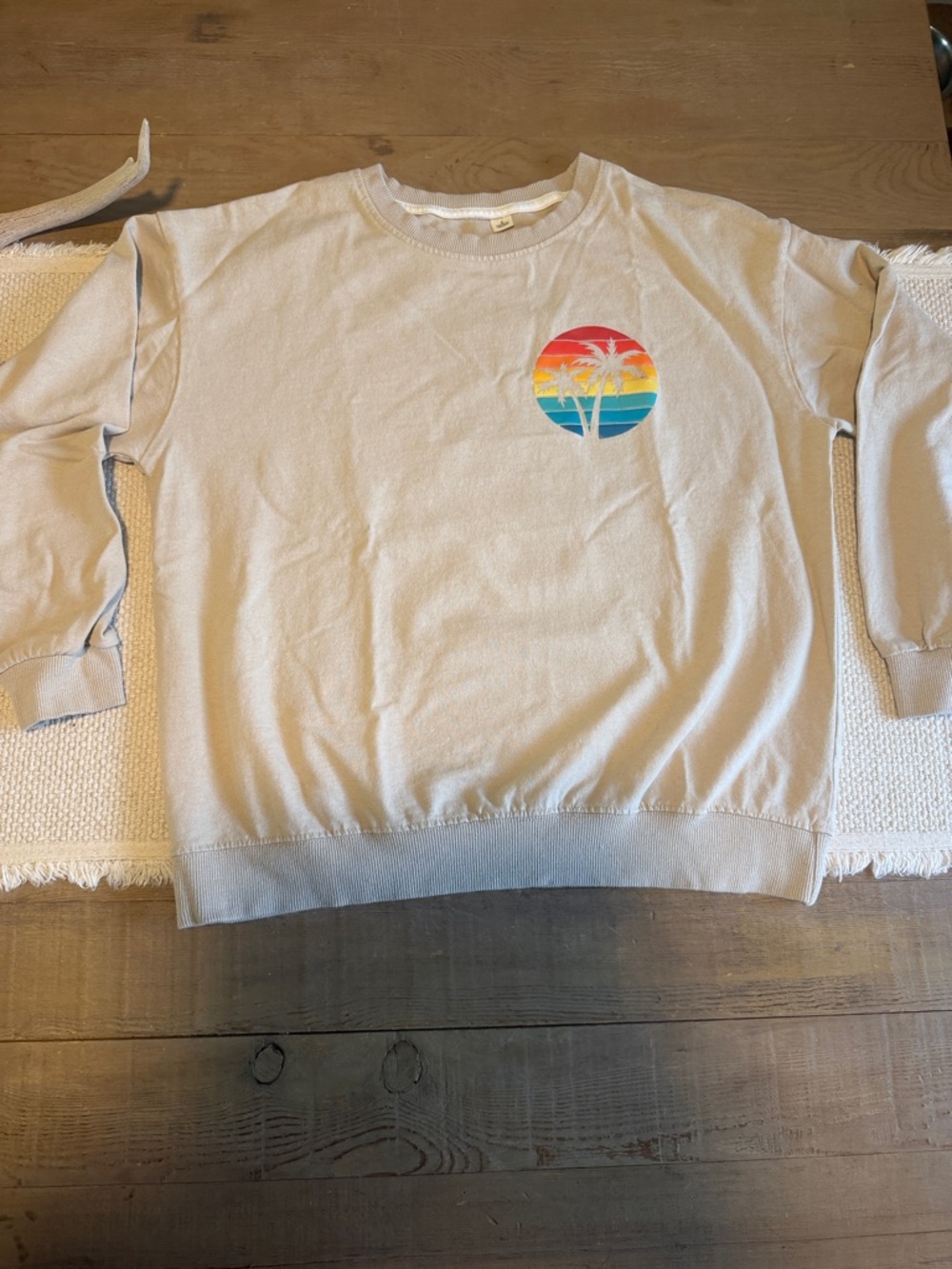 Sunrise Graphic Cream Crewneck Sweatshirt